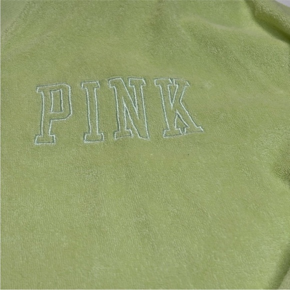 VICTORIA'S SECRET PINK TERRY VARSITY BEACH OVERSIZE TOP SHIRT XS SWEATSHIRT NWT - Picture 5 of 14